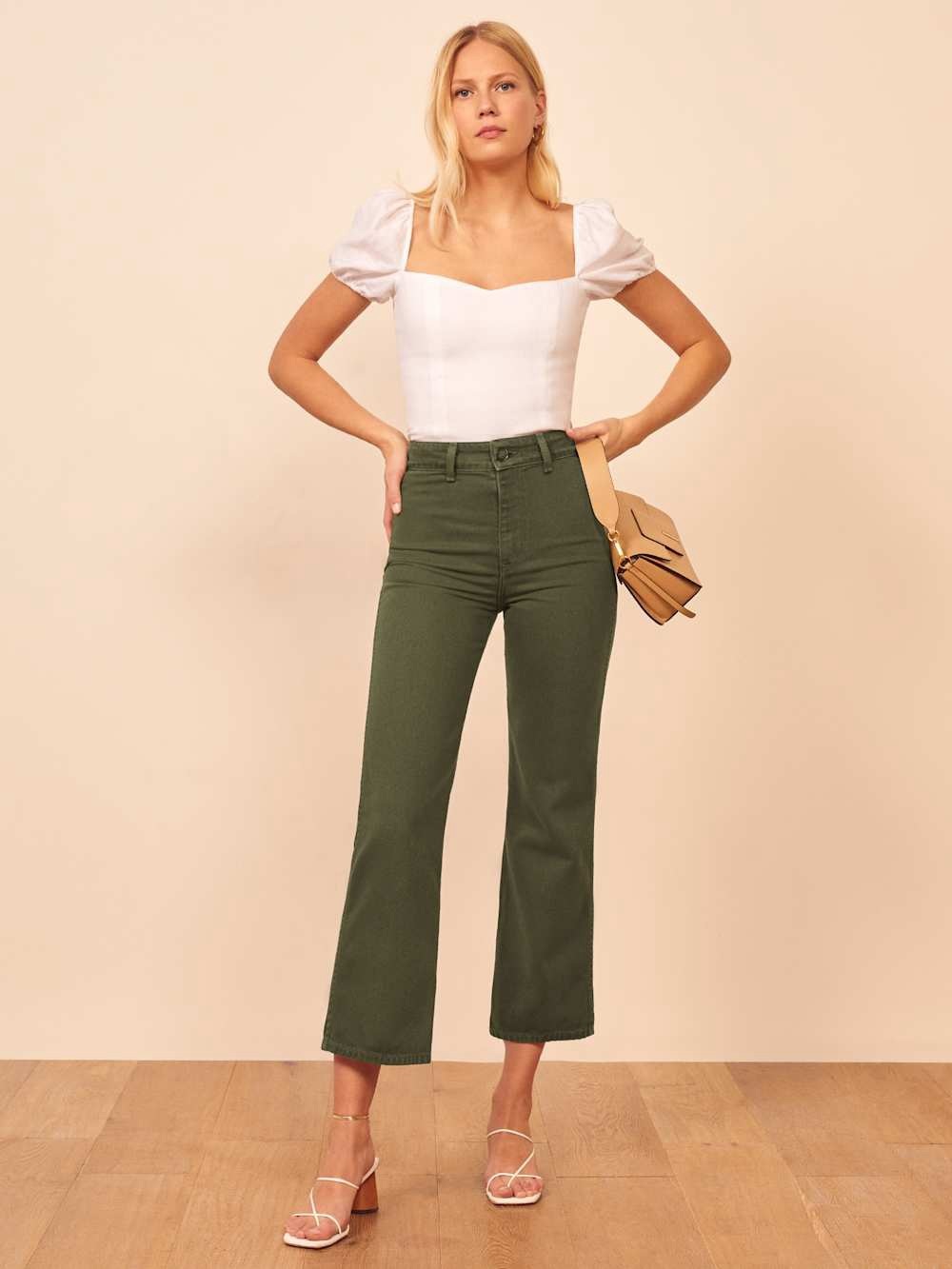 Reformation Marine High Rise Jean
Army Green